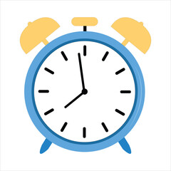 Wall Mural - The alarm clock vector  is isolated on a white background