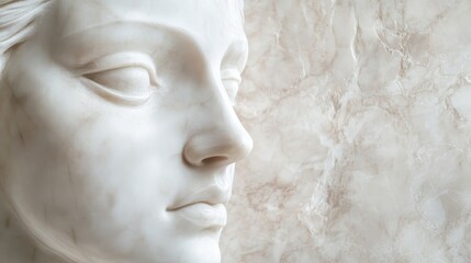 Wall Mural - White marble head sculpture