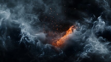 smoke on black background