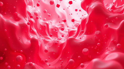 Poster - Abstract red liquid flow background