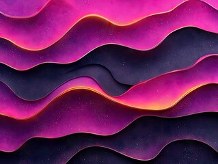 Poster - Flowing abstract waves digital art vibrant colors studio setting close-up creative design inspiration