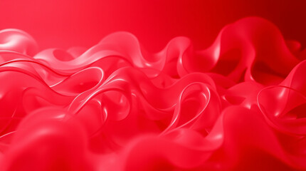 Poster - Abstract red fluid wave background