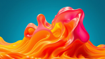 Poster - Abstract colorful liquid splash