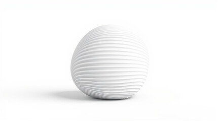 Poster - White egg shaped object with wavy texture
