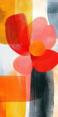Poster - Vibrant digital collage featuring bright textures art studio closeup angle natural light environment