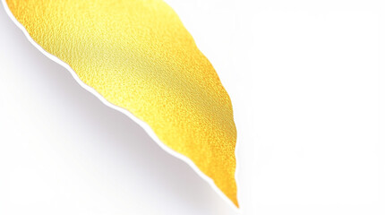 Poster - Golden leaf on white background
