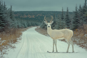 Wall Mural - Animal Ski