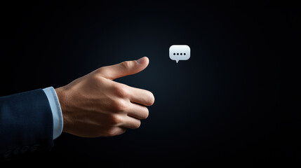 Poster - hand giving thumbs up with speech bubble, symbolizing communication