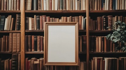 Aufkleber - Antique Bookshelf With A Golden Frame