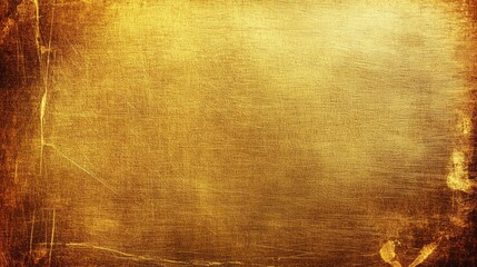 Poster - Golden Textured Background With Scratches And Wear