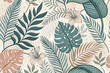 © PETR BABKIN - Tropical leaves ornament - seamless pattern for your design