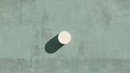 Aufkleber - White Circle Casts Shadow On Green Wall