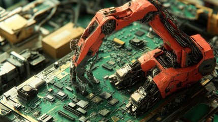 Poster - Robotic Arm Working on Circuit Board Repair
