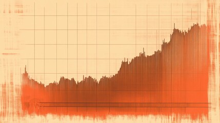 Aufkleber - Abstract Orange Graph Showing Upward Trend