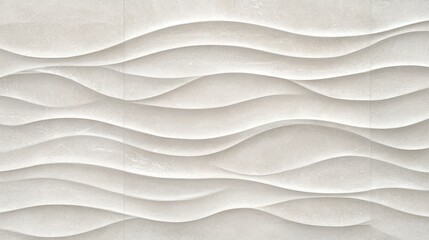 Poster - Abstract White Wave Pattern Wall Tile Design