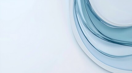 Poster - abstract blue glass wave design background