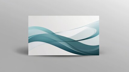 Poster - Front and back business flyer template, blank with transparent strip, waves