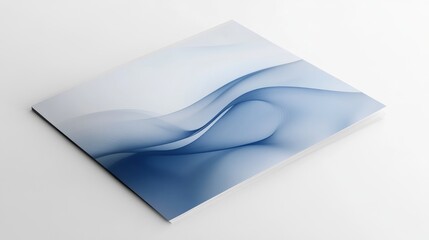 Poster - Front and back business flyer template, blank with transparent strip, waves