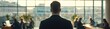 © minahus - Businessman Contemplating Future, Office View