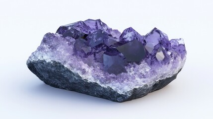 Poster - Amethyst Geode Cluster Showing Deep Purple Crystals