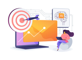 Poster - AI-Driven Email Campaign Optimization abstract concept vector illustration.