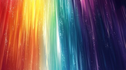Poster - Abstract Rainbow Light Streaks Background Design