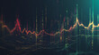 © Teeraphon - Abstract black background with Colorful charts and graphs with statistics to innovative analyze business potential and forecast future development of companies growth.