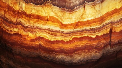 Poster - Layered Rock Formation Showing Diverse Colors And Textures