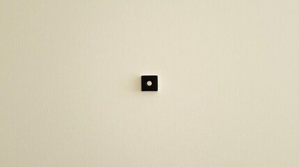 Aufkleber - Black Square Object On Beige Surface