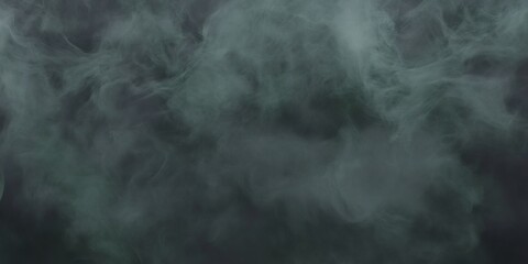 Poster - green smoke is creating abstract shapes over a dark background, perfect for backgrounds and textures