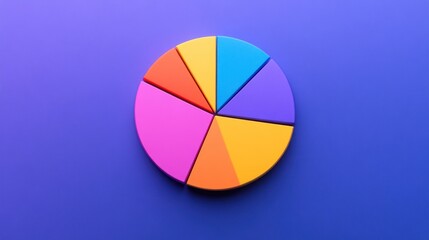 Poster - Colorful Six Section Pie Chart Data Visualization