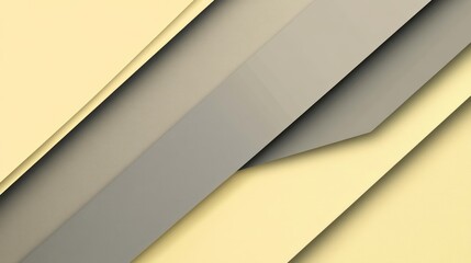 Poster - Abstract geometric design with pale yellow and gray tones