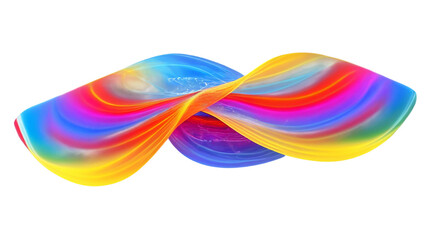 Poster - Abstract colorful ribbon swirl