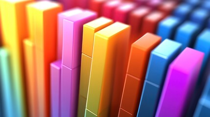 Poster - Colorful Rectangular Blocks Forming Abstract Pattern