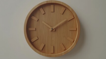 Poster - A Simple Wooden Wall Clock Design