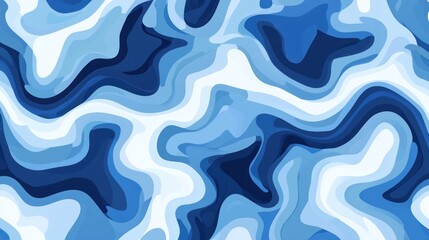 Aufkleber - Abstract Blue Wave Pattern Design Background