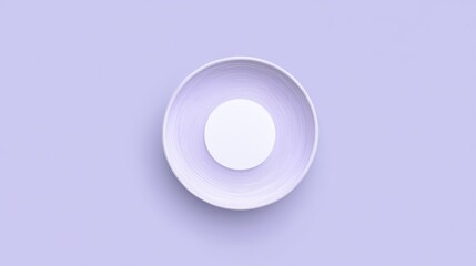 Aufkleber - A Lavender Bowl with a White Circular Disc Inside
