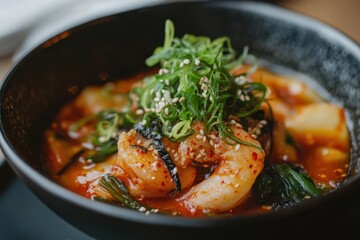 Wall Mural - Korean fermented vegetable dish in water