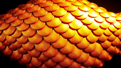 Poster - Golden Scale Texture Background