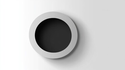 Poster - A grayscale circular recessed design on a wall
