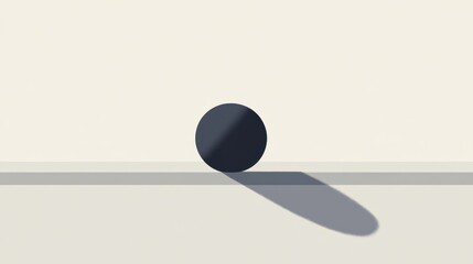 Poster - Dark Circle on a Light Surface Casts a Shadow