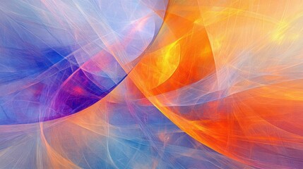 Aufkleber - Abstract Colorful Swirling Fractal Art Design