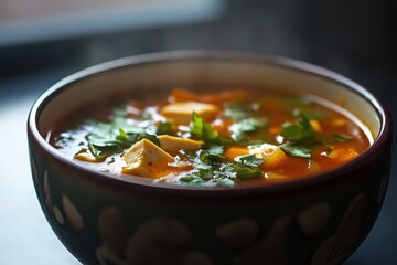 Wall Mural - Korean stew with tofu egg and kimchi