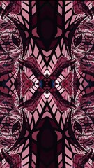 Wall Mural - futuristic red and blue kaleidoscope video loop