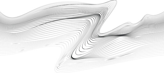 Fototapete - Abstract flow lines background . Optical illusion art .Fluid wavy shape .Striped linear pattern . Op art. Vector illustration 