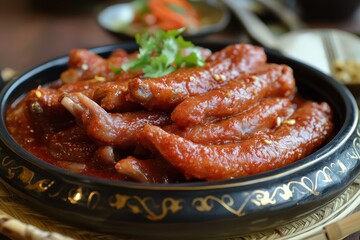 Spicy pork trotter from Korea