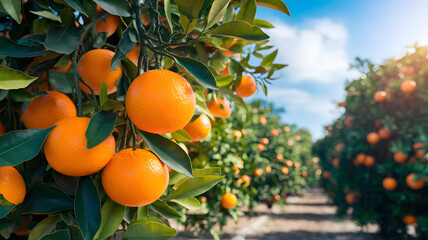 orange tree with oranges