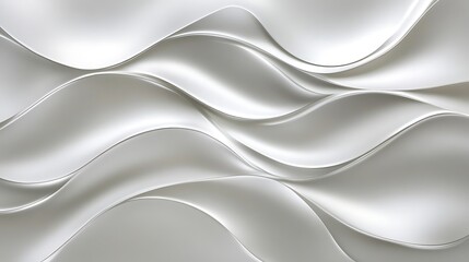 Poster - Abstract White Wave Pattern Design Background