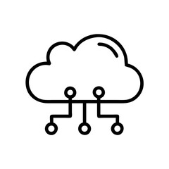 Poster - Cloud server icon, symbolizing data storage, computing, and network technology.