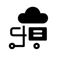 Poster - Cloud server icon, symbolizing data storage, computing, and network technology.